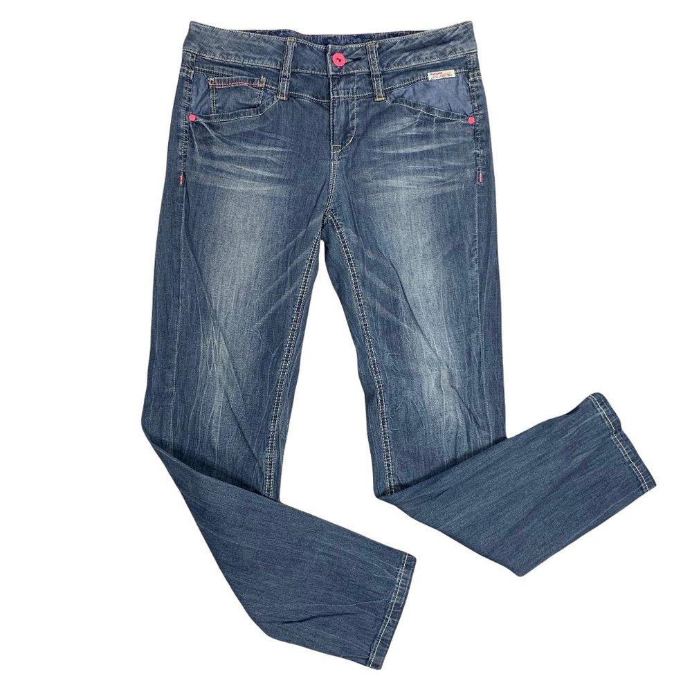 Et Boite Denim Jeans Jeggings Mid Rise Skinny Cropped 32PE